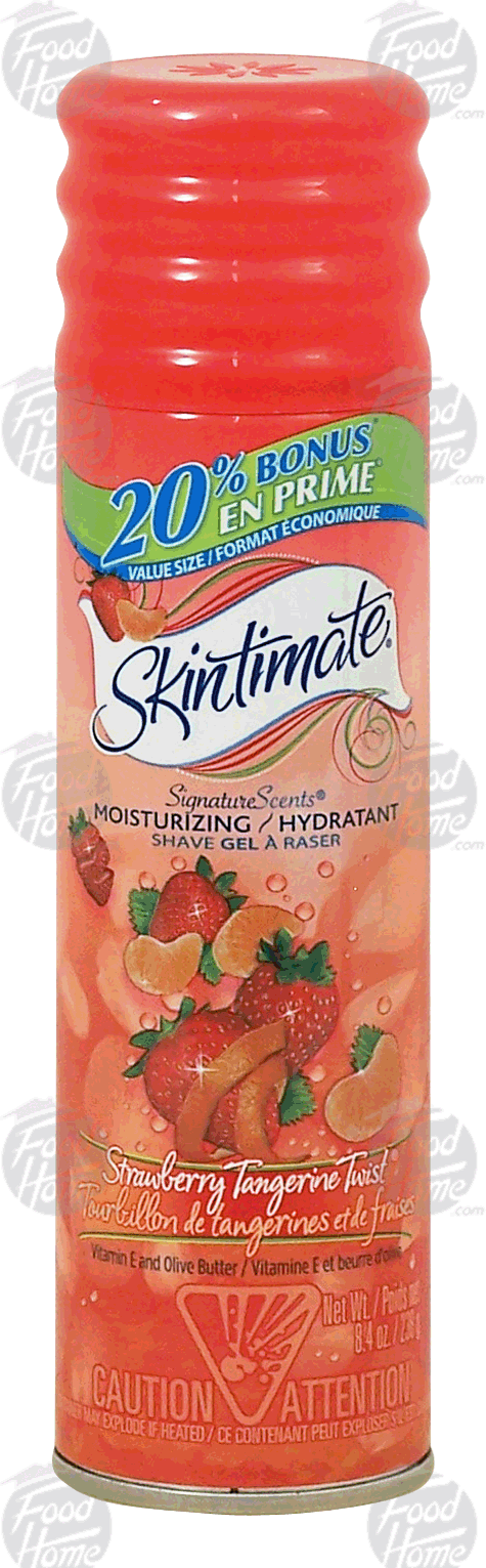 Skintimate Signature Scents strawberry tangerine twist; moisturizing shave gel with vitamin e and olive butter Full-Size Picture